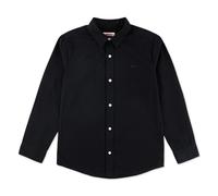 Langarmhemd LEVI'S KIDS "BATTERY HOUSEMARK SHIRT", Kinder, Gr. 4 (104), N-Gr, schwarz, Web, Obermaterial: 100% Baumwolle, 1-Knopf-Manschette, Hemden, mit Kentkragen (56522926-4) schwarz