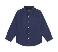 Langarmhemd LEVI'S KIDS "BATTERY HOUSEMARK SHIRT", Kinder, Gr. 5 (110), N-Gr, blau (naval academ), Web, Obermaterial: 100% Baumwolle, 1-Knopf-Manschette, Hemden, mit Kentkragen (36322103-5) naval acad