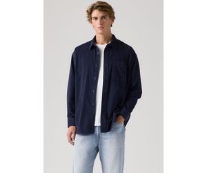 Langarmhemd LEVI'S "LOOSE BUTTON UP", Herren, Gr. XL, N-Gr, blau (navy blazer), Cord, Obermaterial: 100% Baumwolle, unifarben, regular fit normal, Hemden, aus Feincord, Baumwolle (34227352-XL) navy bl