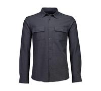 Langarmhemd LINDBERGH "Freizeithemd (Langarm) Relaxed Fit", Herren, Gr. 3XL, Normalgrößen, grau (dk grau), Obermaterial: 100% Baumwolle, Hemden (96884901-XXXL) dk grau