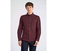 Langarmhemd LINDBERGH "Freizeithemd (Langarm) Relaxed Fit", Herren, Gr. 3XL, Normalgrößen, rot (dk bordeaux), Obermaterial: 100% Baumwolle, Hemden (34368357-XXXL) dk bordeaux