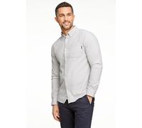 Langarmhemd LINDBERGH "Freizeithemd (Langarm) Relaxed Fit", Herren, Gr. M, Normalgrößen, grau (lt grau), Obermaterial: 100% Baumwolle, Hemden (31531041-M) lt grau