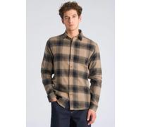 Langarmhemd LINDBERGH "Freizeithemd (Langarm) Relaxed Fit", Herren, Gr. XL, Normalgrößen, beige (stone), Obermaterial: 100% Baumwolle, Hemden (46189660-XL) stone