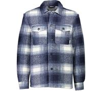 Langarmhemd LINDBERGH, Herren, Gr. XL, N-Gr, blau (blau check), Obermaterial: 90% Polyester, 10% Wolle, kariert, regular fit taillenbedeckt, ohne Ausschnitt, Manschette, Hemden, mit Karo Muster (60551