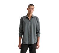 Langarmhemd MARC O'POLO "aus Bio-Baumwoll-Flanell", Herren, Gr. L, Normalgrößen, multi, schwarz navy, Obermaterial: 100% Baumwolle, kariert, figurbetont normal, Doppelmanschette, Hemden (36694729-L) m