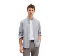 Langarmhemd MARC O'POLO "aus Bio-Baumwoll-Popeline", Herren, Gr. XXL, Normalgrößen, medium grün, Obermaterial: 100% Baumwolle, gestreift, regular fit normal, Doppelmanschette, Hemden (41606744-XXL) me