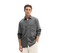 Langarmhemd MARC O'POLO "aus leichtem Bio-Baumwoll-Denim", Herren, Gr. XXL, Normalgrößen, grau (light grau), Obermaterial: 100% Baumwolle, unifarben, regular fit normal, Doppelmanschette, Hemden (1492