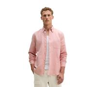Langarmhemd MARC O'POLO "aus Leinen und Bio-Baumwolle", Herren, Gr. L, Normalgrößen, rose mauve, Obermaterial: 50% Leinen, 50% Baumwolle, unifarben, regular fit normal, Doppelmanschette, Hemden (99311