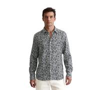 Langarmhemd MARC O'POLO "aus reinem Leinen", Herren, Gr. 3XL, Normalgrößen, bunt (mb92), Obermaterial: 100% Leinen, bedruckt, regular fit normal, Doppelmanschette, Hemden (87269510-XXXL) mb92