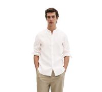 Langarmhemd MARC O'POLO "aus reinem Leinen", Herren, Gr. 3XL, Normalgrößen, weiß, Obermaterial: 100% Leinen, unifarben, regular fit normal, Doppelmanschette, Hemden (45331560-XXXL) weiß