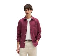 Langarmhemd MARC O'POLO "aus reinem Leinen", Herren, Gr. L, Normalgrößen, acai rot, Obermaterial: 100% Leinen, unifarben, regular fit normal, Doppelmanschette, Hemden (49257028-L) acai rot
