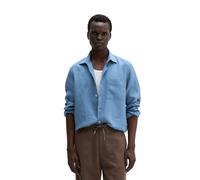 Langarmhemd MARC O'POLO "aus reinem Leinen", Herren, Gr. S, Normalgrößen, provincial blau, Obermaterial: 100% Leinen, unifarben, regular fit normal, Doppelmanschette, Hemden (35756439-S) provincial bl