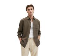 Langarmhemd MARC O'POLO "aus reinem Leinen", Herren, Gr. XL, Normalgrößen, schwarz nickle, Obermaterial: 100% Leinen, unifarben, regular fit normal, Doppelmanschette, Hemden (15393553-XL) schwarz nick