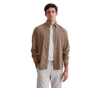 Langarmhemd MARC O'POLO "aus reiner Bio-Baumwolle", Herren, Gr. M, Normalgrößen, pavestone, Obermaterial: 100% Baumwolle, unifarben, figurbetont normal, Doppelmanschette, Hemden (54834324-M) pavestone