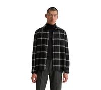 Langarmhemd MARC O'POLO "aus weichem Bio-Baumwoll-Twill", Herren, Gr. XXL, Normalgrößen, dunkelgrau, Obermaterial: 100% Baumwolle, kariert, regular fit normal, Doppelmanschette, Hemden (14706551-XXL)