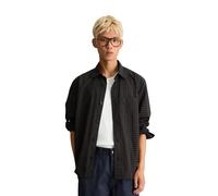 Langarmhemd MARC O'POLO DENIM "aus kariertem Bio-Baumwoll-Popeline", Herren, Gr. M, Normalgrößen, dunkelblau, Obermaterial: 100% Baumwolle, kariert, regular fit normal, Doppelmanschette, Hemden (96163