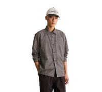 Langarmhemd MARC O'POLO DENIM "aus kariertem Bio-Baumwoll-Popeline", Herren, Gr. S, Normalgrößen, schwarz beige, Obermaterial: 100% Baumwolle, kariert, regular fit normal, Doppelmanschette, Hemden (83