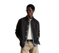 Langarmhemd MARC O'POLO DENIM, Herren, Gr. L, N-Gr, broken grahite, Web, Obermaterial: 50% Baumwolle, 50% Leinen, regular fit normal, 1-Knopf-Manschette, Hemden, regular fit aus Leinen und Bio-Baumwol