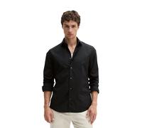 Langarmhemd MARC O'POLO, Herren, Gr. L, N-Gr, schwarz, Web, Obermaterial: 96% Baumwolle, 4% Elasthan, tailliert normal, Manschette, Hemden, shaped aus Stretch-Popeline (99085528-L) schwarz