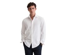 Langarmhemd MARC O'POLO, Herren, Gr. XL, N-Gr, weiß, Piqué, Obermaterial: 100% Baumwolle, 2-Knopf-Manschette, Hemden, Shaped Fit, mit feiner Piqué-Struktur (37045733-XL) weiß