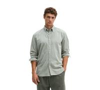 Langarmhemd MARC O'POLO "mit Button-Down-Kragen", Herren, Gr. M, Normalgrößen, faded mint, Obermaterial: 100% Baumwolle, unifarben, regular fit, Doppelmanschette, Hemden (91810403-M) faded mint