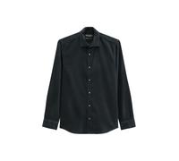 Langarmhemd MARC O'POLO "mit feiner Rippenstruktur", Herren, Gr. M, Normalgrößen, schwarz (schwarz navy), Obermaterial: 100% Baumwolle, unifarben, figurbetont, Doppelmanschette, Hemden (42321345-M) sc