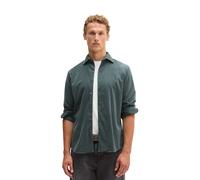 Langarmhemd MARC O'POLO "mit feiner Rippenstruktur", Herren, Gr. XXL, Normalgrößen, grün (skipping stone), Obermaterial: 100% Baumwolle, unifarben, figurbetont, Doppelmanschette, Hemden (44364512-XXL)