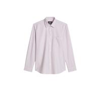 Langarmhemd MARC O'POLO "mit garngefärbten Streifen", Herren, Gr. M, Normalgrößen, bright lila, Obermaterial: 100% Baumwolle, gestreift, regular fit, Doppelmanschette, Hemden (98806161-M) bright lila