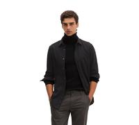 Langarmhemd MARC O'POLO "shaped aus Bio-Baumwolle mit TENCEL Lyocell", Herren, Gr. L, N-Gr, schwarz, Web, Obermaterial: 100% Baumwolle, normal, 2-Knopf-Manschette, Hemden (32249501-L) schwarz