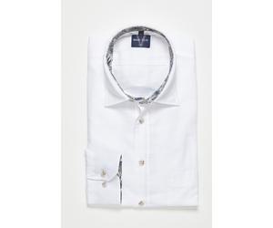 Langarmhemd MARVELIS, Damen, Gr. XXL, N-Gr, weiß, Web, Obermaterial: 52% Lyocell, 48% Baumwolle, unifarben mit Farbeinsatz, hüftbedeckend, Rundhals, 2-Knopf-Manschette, Hemden Langarmhemd, in Leinen-O