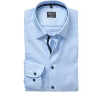 Langarmhemd MARVELIS, Herren, Gr. 39, N-Gr, bleu, Web, Obermaterial: 100% Baumwolle, unifarben, slim fit normal, 2-Knopf-Manschette, Hemden, Businesshemd, New-York-Kentkragen, unifarben, schmale Passf