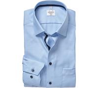 Marvelis Herren Businesshemd Non-Iron Modern Fit, Langarm, Kent-Kragen, Twill, 100% Baumwolle, bleu 11, 41