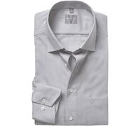 Langarmhemd MARVELIS, Herren, Gr. 41, N-Gr, grau (mittelgrau), Web, Obermaterial: 100% Baumwolle, unifarben, comfort fit, 2-Knopf-Manschette, Hemden, Businesshemd, comfort fit, New-Kentkragen (3166184