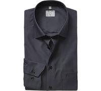 Langarmhemd MARVELIS, Herren, Gr. 42, N-Gr, schwarz, Web, Obermaterial: 100% Baumwolle, unifarben, comfort fit, 2-Knopf-Manschette, Hemden, Businesshemd, comfort fit, New-Kentkragen (28013917-42) schw