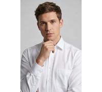 Marvelis Herren Businesshemd Modern-Fit Non-Iron extralang Kent-Kragen 100% Baumwolle Weiß 43