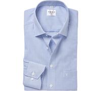 MARVELIS Modern Fit Hemd Langarm Zündholzstreifen mittelblau 44