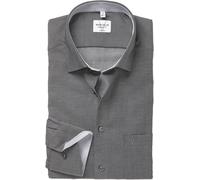 Langarmhemd MARVELIS, Herren, Gr. 44, N-Gr, schwarz, Web, Obermaterial: 100% Baumwolle, normal, Manschette, Hemden, Businesshemd, modern fit, bügelfrei (32519951-44) schwarz