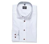 Langarmhemd MARVELIS, Herren, Gr. 44, N-Gr, weiß, Web, Obermaterial: 100% Baumwolle, schmal normal, 2-Knopf-Manschette, Hemden, Businesshemd, New York Kentkragen, bügelleicht (99731933-44) weiß