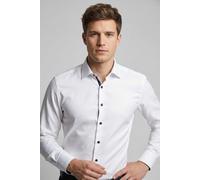 Marvelis Body Fit Hemd weiss, Einfarbig