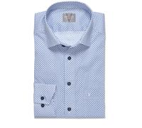 Langarmhemd MARVELIS, Damen, Gr. 46, N-Gr, bleu, Web, Obermaterial: 100% Baumwolle, gemustert, comfort fit hüftbedeckend, Rundhals, 2-Knopf-Manschette, Hemden Langarmhemd, mit Minimal-Print (87289148-