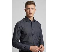 Langarmhemd MARVELIS, Herren, Gr. 48, N-Gr, schwarz, Web, Obermaterial: 100% Baumwolle, tailliert normal, 2-Knopf-Manschette, Hemden, Businesshemd, Basic, New-Kentkragen, leicht tailliert (45609446-48
