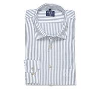 Langarmhemd MARVELIS, Herren, Gr. 4XL, N-Gr, grün, Web, Obermaterial: 52% Lyocell, 48% Baumwolle, gestreift, hüftbedeckend, Rundhals, 2-Knopf-Manschette, Hemden, im Streifen-Look, Businesshemd, Kentkr