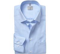 Langarmhemd MARVELIS, Herren, Gr. 52, N-Gr, bleu, Web, Obermaterial: 100% Baumwolle, unifarben, comfort fit, 2-Knopf-Manschette, Hemden Langarmhemd, Businesshemd, comfort fit, New-Kentkragen (25647356