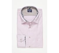 Langarmhemd MARVELIS, Herren, Gr. M, N-Gr, hellrose, Web, Obermaterial: 52% Lyocell, 48% Baumwolle, unifarben mit Farbeinsatz, hüftbedeckend, Rundhals, 2-Knopf-Manschette, Hemden, in Leinen-Optik (283