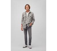 Langarmhemd MAVI "CHECK SHIRT", Herren, Gr. M, US-Größen, grau (grau marl check), 100% Baumwolle, kariert, normal, eng normaler Saum, Hemden, Karo Overshirt (51653744-M) grau marl check