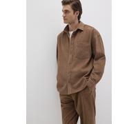 Langarmhemd MAVI "LONG SLEEVE SHIRT", Herren, Gr. S, US-Größen, shitake, 100% Baumwolle, clean, oversize normal, eng normaler Saum, Hemden, Cordhemd (65826916-S) shitake