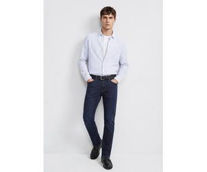 Langarmhemd MAVI "STRIPE SHIRT", Herren, Gr. M, US-Größen, vintage indigo stripe, 100% Baumwolle, gestreift, normal normal, eng normaler Saum, Hemden, Hemd mit Streifen (49728460-M) vintage indigo str