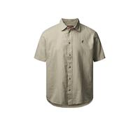 Langarmhemd MCS "MCS shirt Fort Worth", Damen, Gr. S, Normalgrößen, laurel oak, Obermaterial: 55% Leinen, 45% Baumwolle, Hemden Langarmhemd (19258849-S)