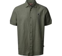 Langarmhemd MCS "MCS shirt Fort Worth", Herren, Gr. XL, Normalgrößen, beetle, Obermaterial: 55% Leinen, 45% Baumwolle, Hemden (35523257-XL) beetle