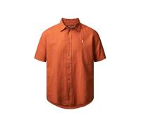 Langarmhemd MCS "MCS shirt Fort Worth", Herren, Gr. XXL, Normalgrößen, bombay braun, Obermaterial: 55% Leinen, 45% Baumwolle, Hemden (47229164-XXL) bombay braun